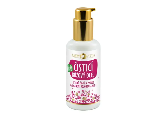 Čištění pleti - Bio Růžový čisticí olej s arganem, jojobou a vit. E 100 ml - 290252