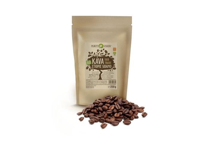 Bio potraviny - Fair Trade Bio Zrnková káva Etiopie Sidamo 250 g - 370157