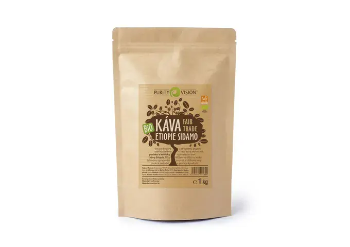 Káva a Čaj - Fair Trade Bio Zrnková káva Etiopie Sidamo 1 kg - 370159